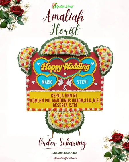 Papan Bunga Pernikahan Minahasa Selatan